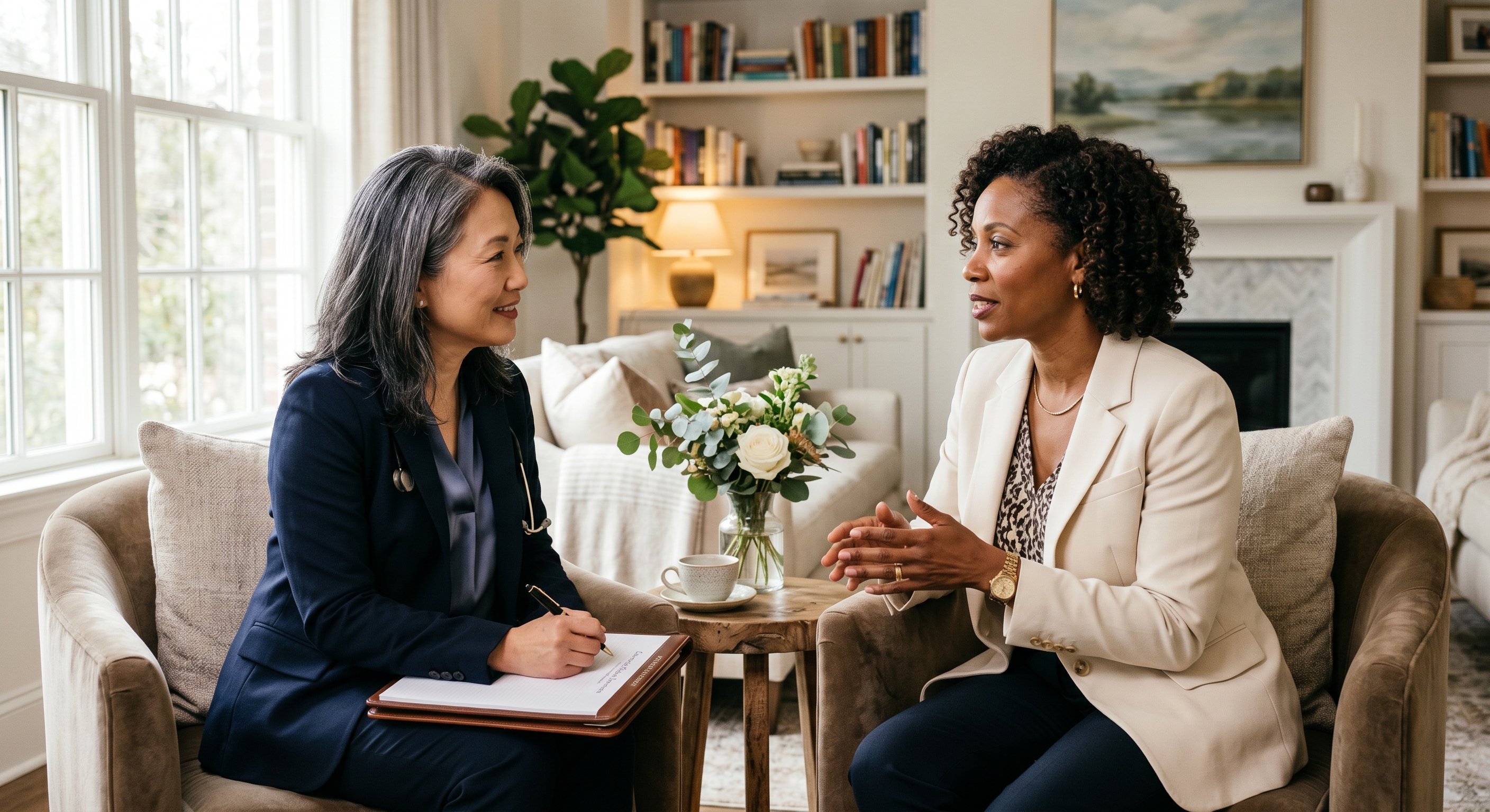 Member and physician in an unhurried conversation